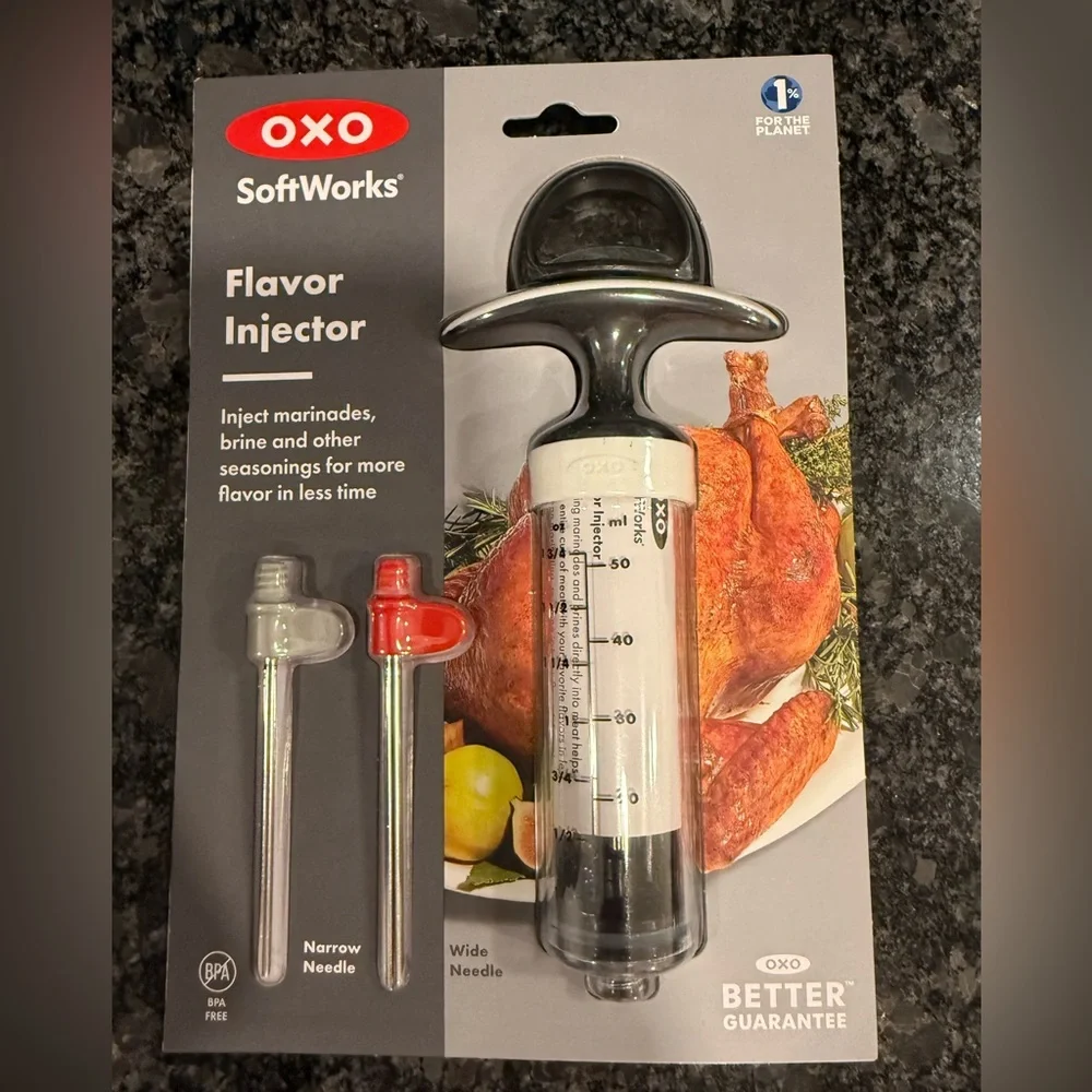 OXO SoftWorks Black and Clear Flavor Injector Thanksgiving Prep